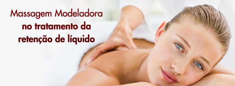 retenção líquido massagem modeladora