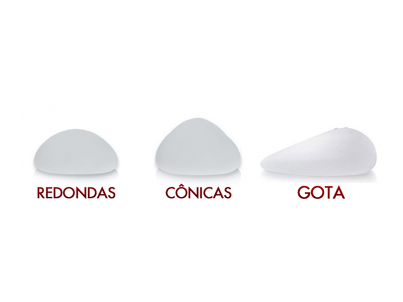 formatos silicone nos seios