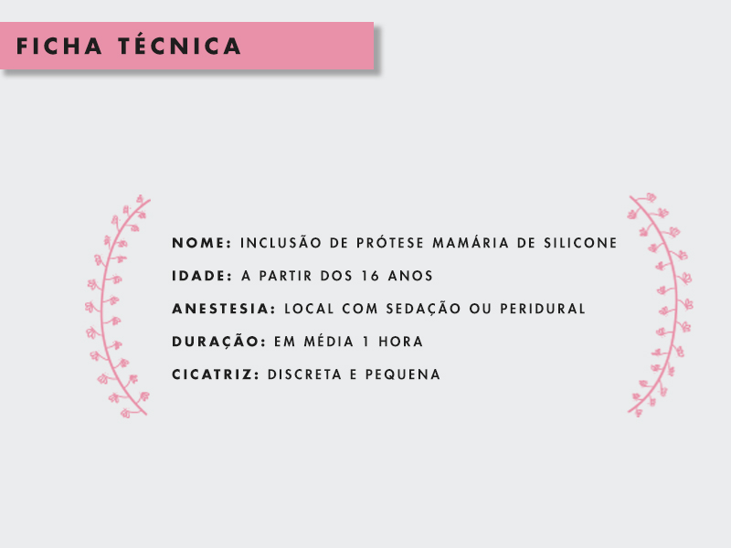 ficha técnica da prótese de silicone