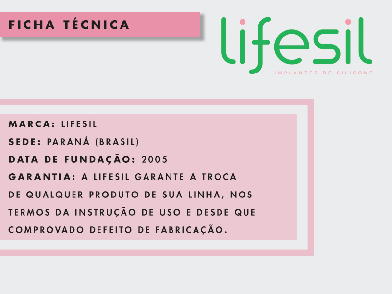 ficha técnica da marca prótese silicone lifesil