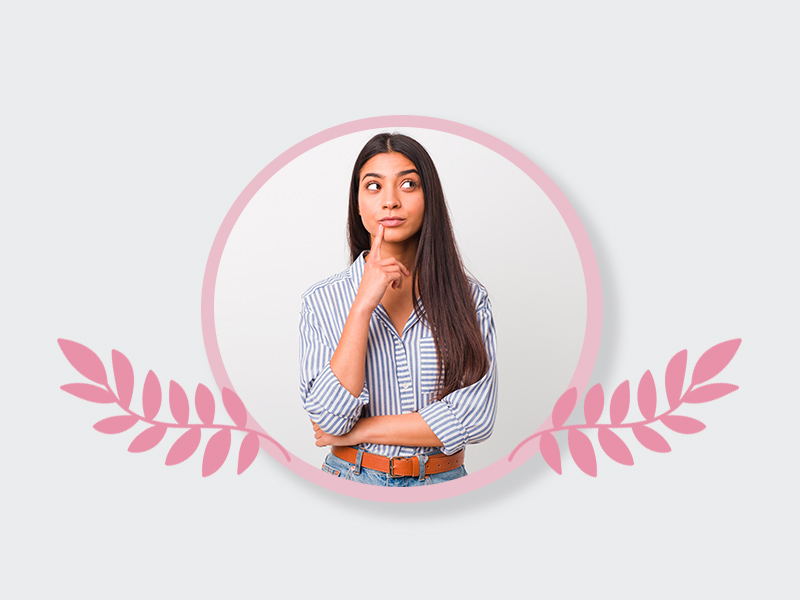 O que influencia no preço da abdominoplastia? Mulher com feição pensativa sobre o preço da abdominoplastia