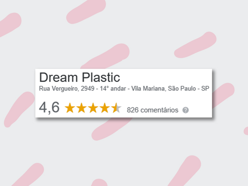Avaliação clínica no Google avaliacao dream plastic google