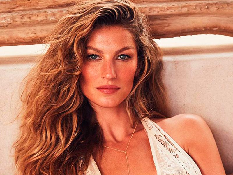 Foto da modelo Gisele Bundchen, acusada de ter feito rinoplastia