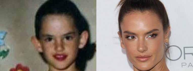 Alessandra Ambrosio antes depois