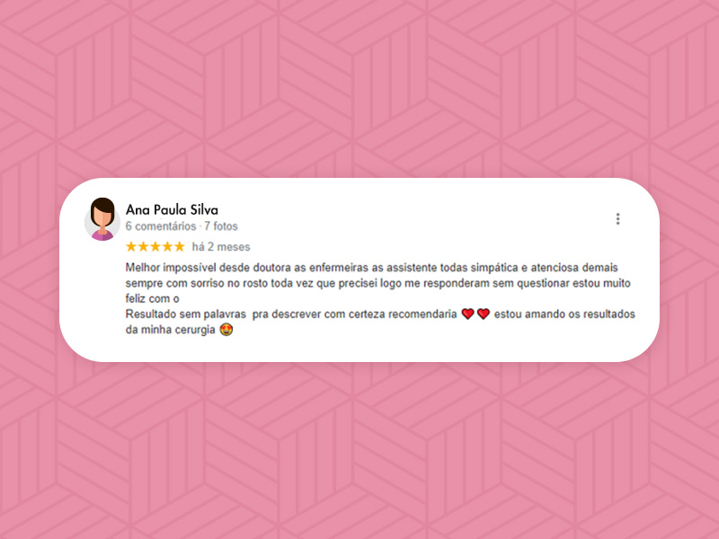 Google Review avaliação paciente