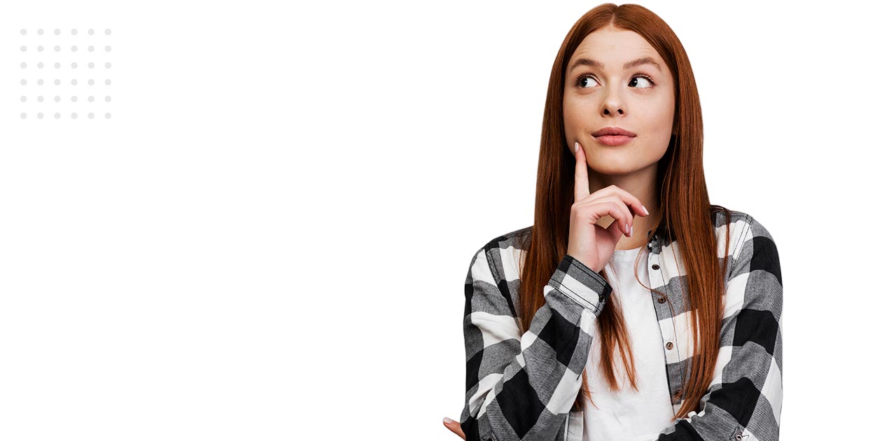 O que é Mentoplastia? mulher pensando cirurgia queixo