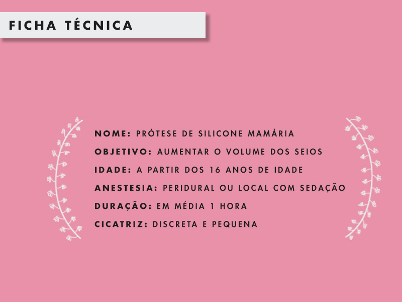 ficha técnica cirurgia plástica prótese silicone mama