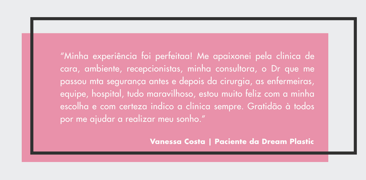Vanessa Costa Paciente da Dream Plastic depoimento protese atras musculo