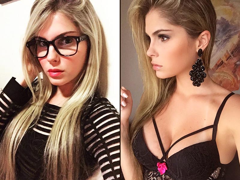 Prótese de silicone 225 ml antes e depois da Bárbara Evans mostra um decote mais bonito e volumoso