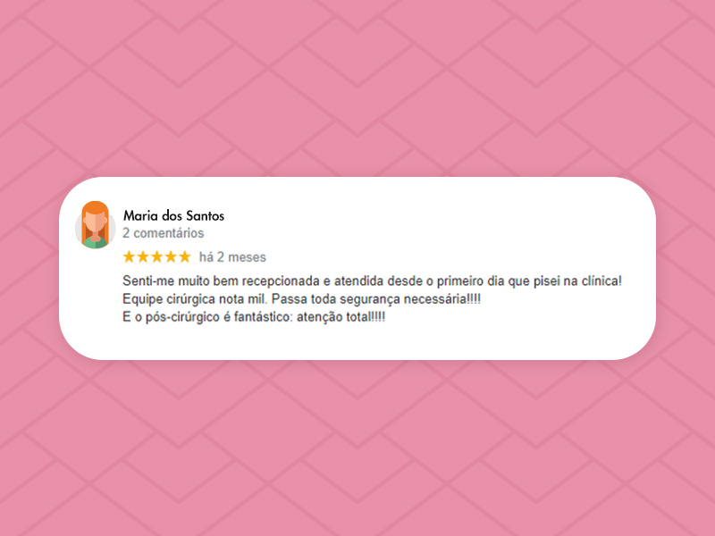 Google Review - Dream Comentário para Dream