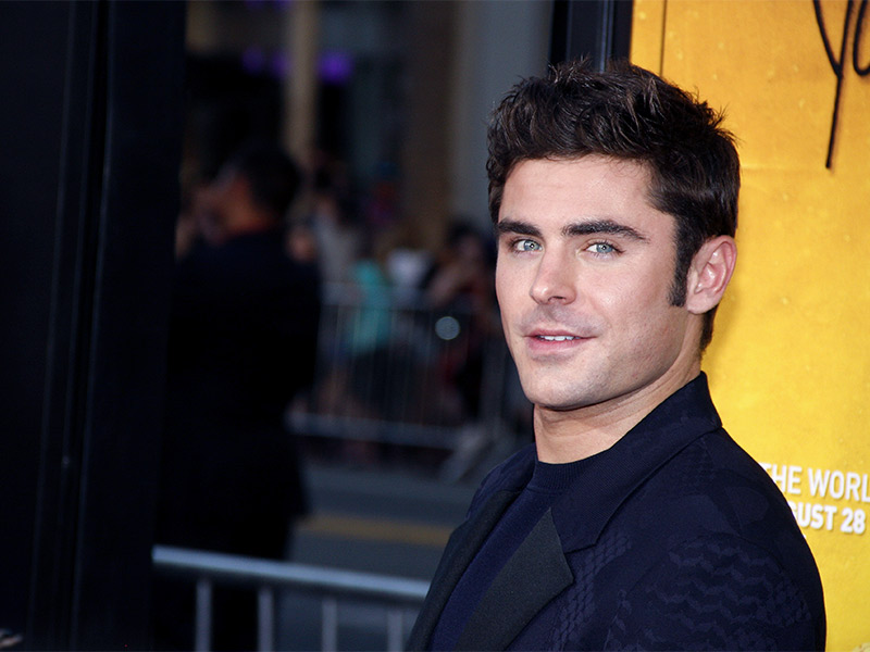 Imagem do ator Zac Efron que supostamente teria feito uma harmonização no rosto