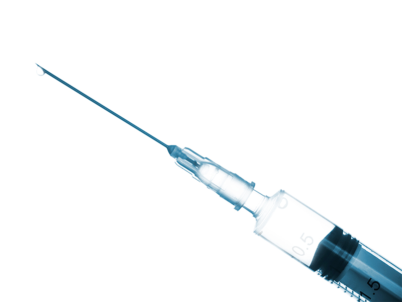 Imagem de uma seringa de hidroxiapatita de cálcio, um tipo de bioestimulador de colágeno