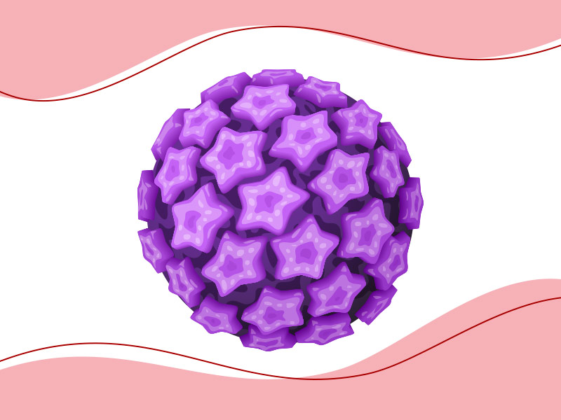 Ilustração de como se parece o vírus do HPV