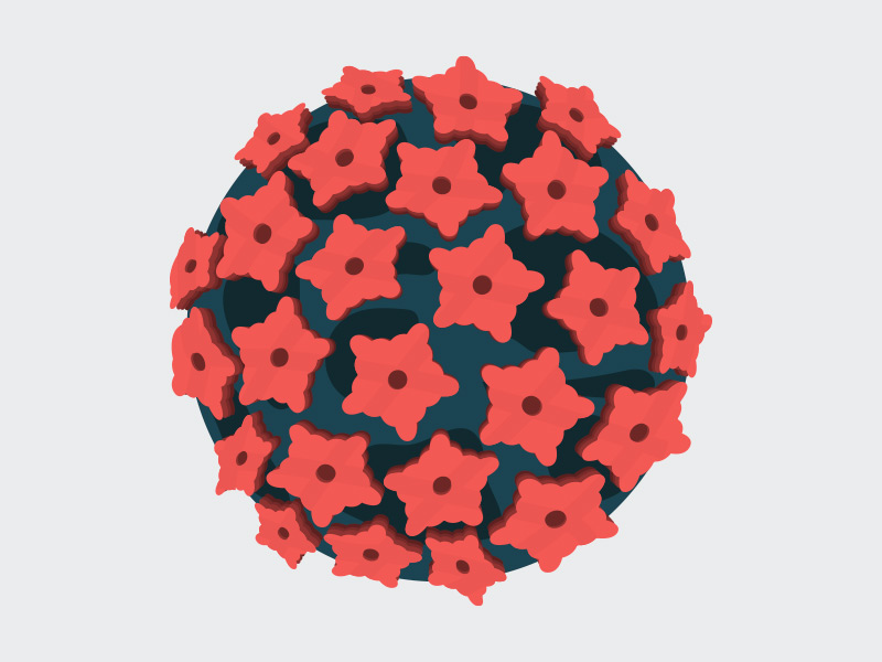 Ilustração do vírus do HPV