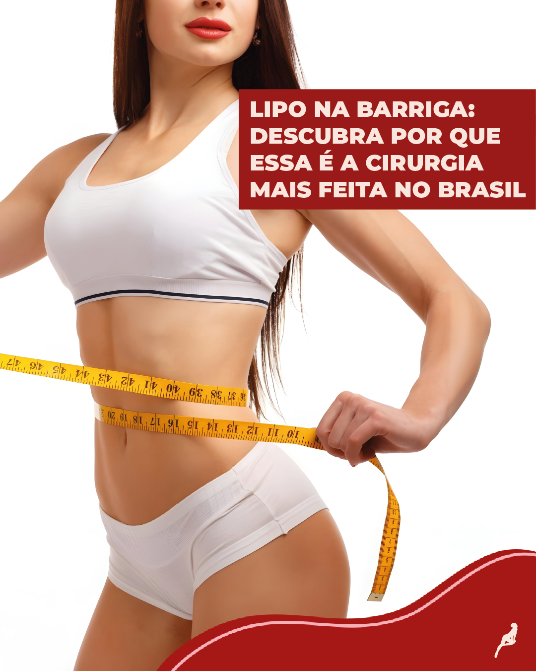 Paciente com marcações na barriga para lipoaspiração abdominal com foco em contorno da cintura