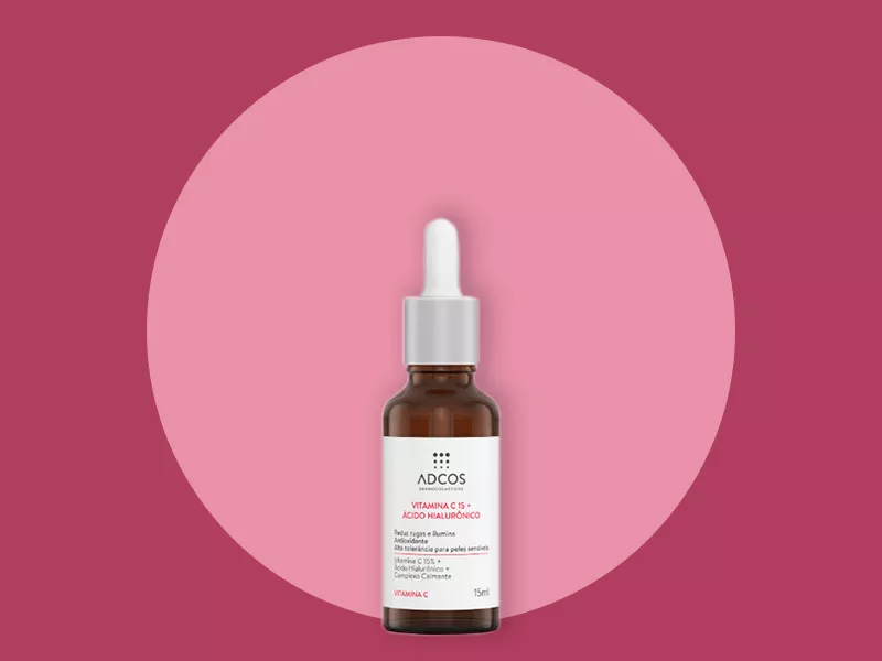 O sérum com Vitamina C é bom? Imagem do sérum facial com Vitamina C e ácido hialurônico ADCOS