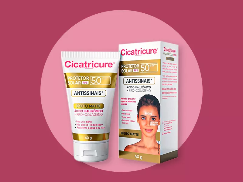 Conheça o creme antirrugas com ácido hialurônico Cicatricure Imagem do protetor solar com ácido hialurônico Cicatricure