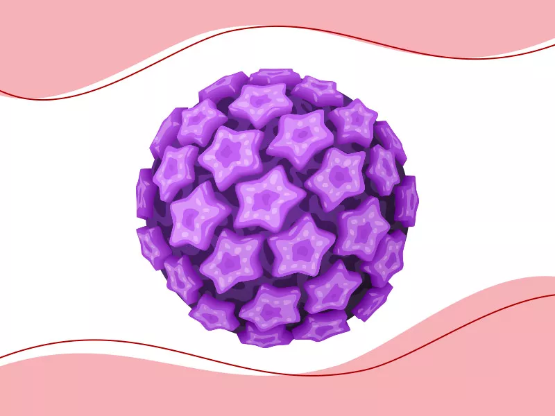 Ilustração de como se parece o vírus do HPV